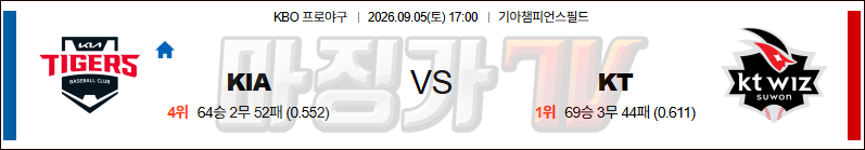 2026-09-05 KBO KIA KT KBO/NPB분석 무료중계 스포츠분석 관련 이미지